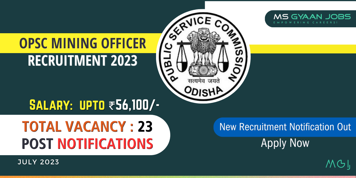 OPSC Mining Officer Recruitment 2023